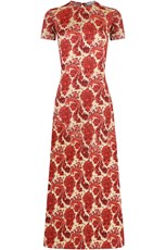 Paco Rabanne TAPESTRY PRINT MAXI DRESS | GRUNGE RED